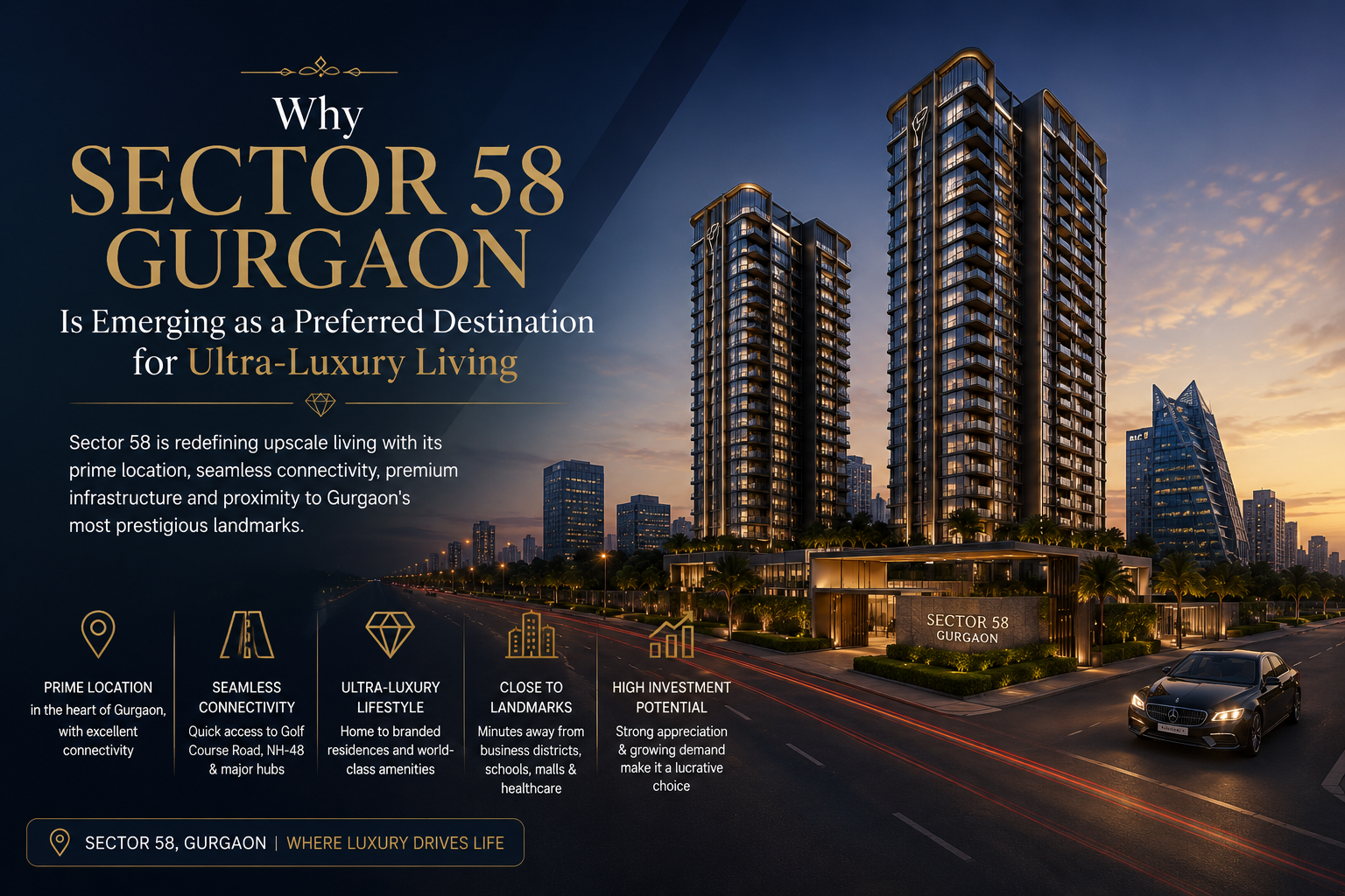 Why Sector 58 Gurgaon is Emerging as a Preferred Destination for Ultra-Luxury Living