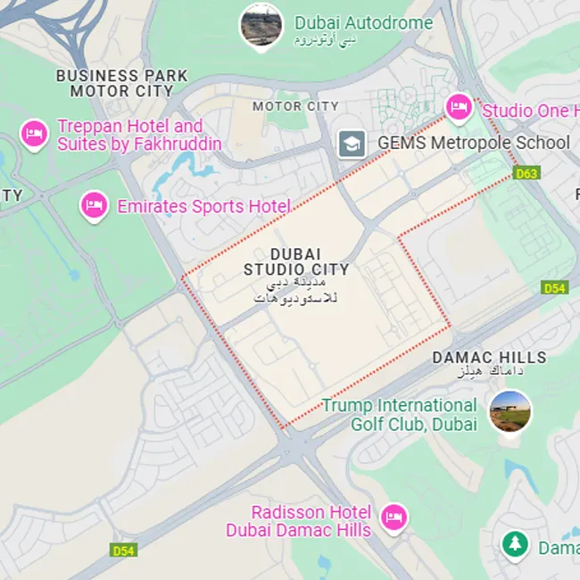 Dubai Studio City Location