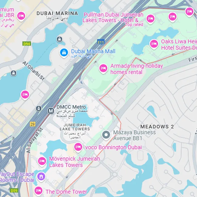 Jumeirah Lake Towers Location