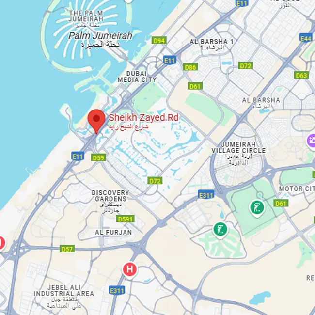 Sheikh Zayed Road Location