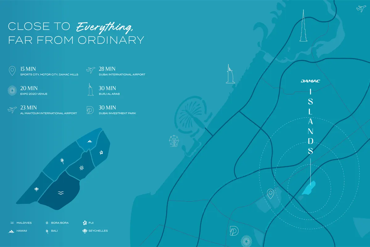 Damac Islands Apartments Location