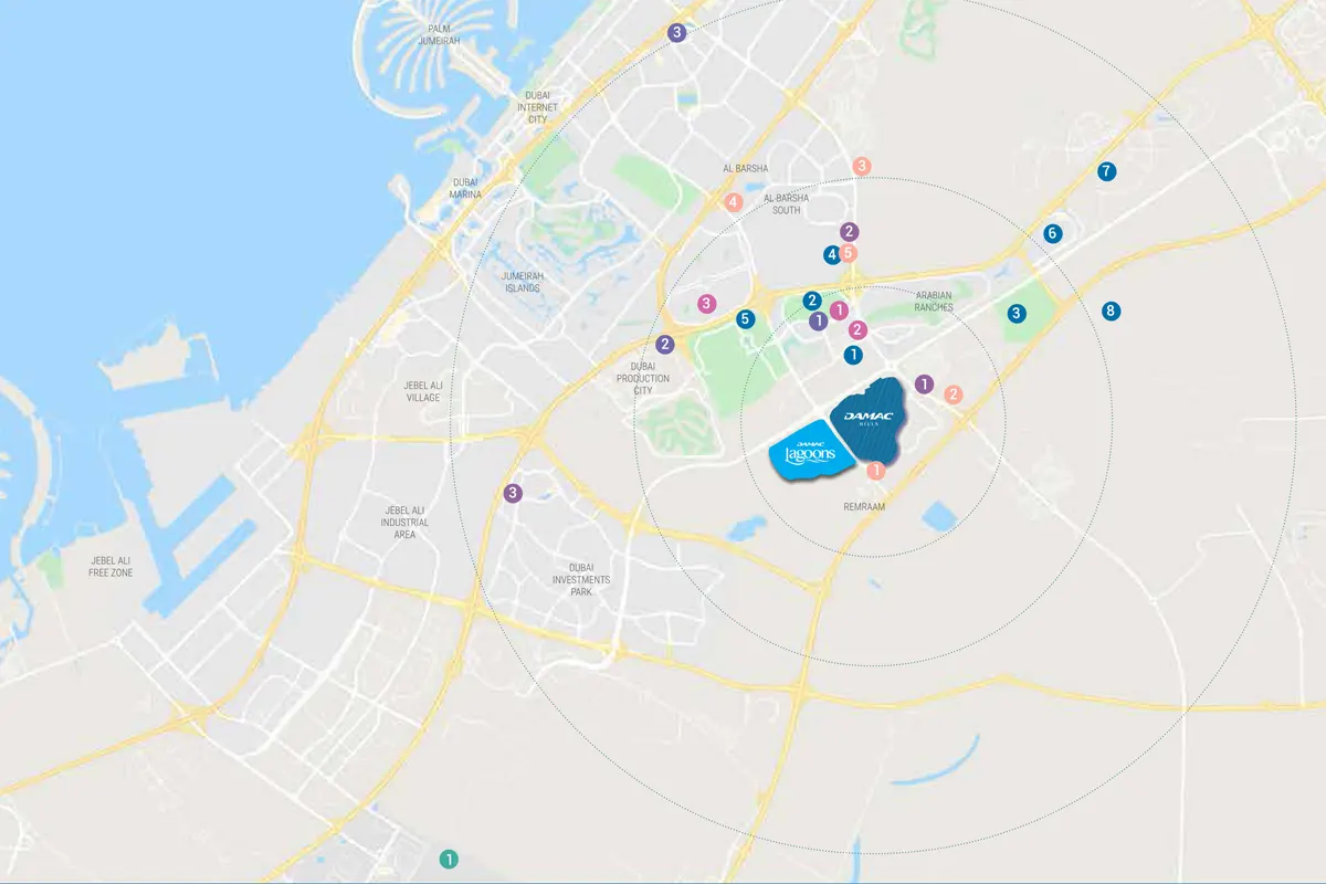 Damac Lagoon Views Phase 3 Location