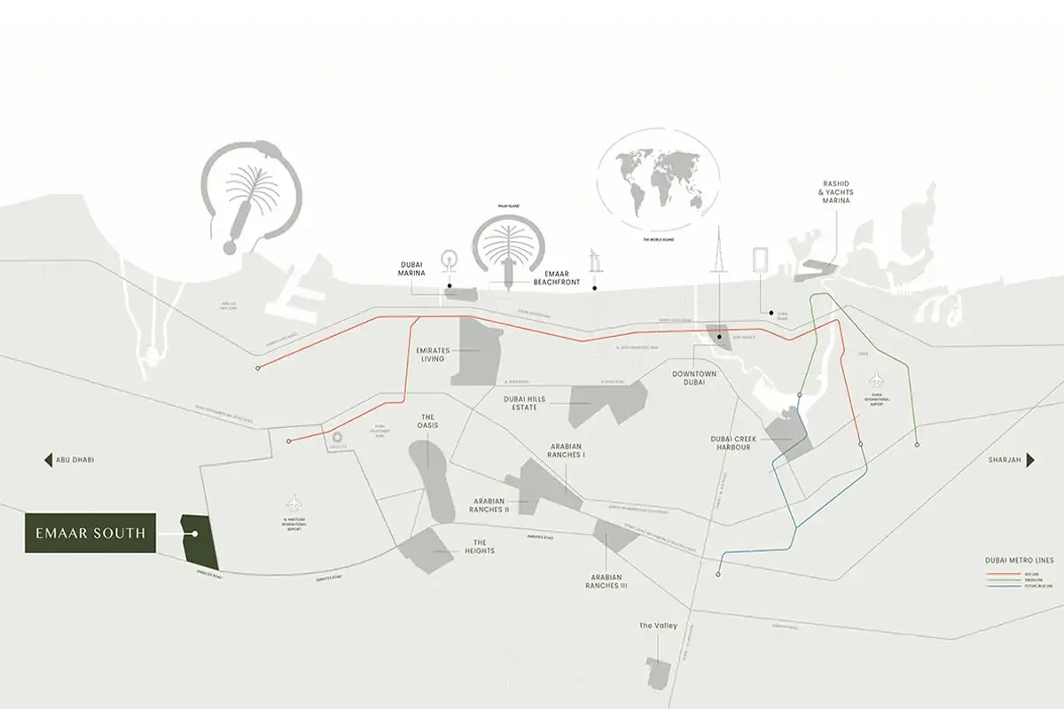 Grove Ridge at Emaar South Location