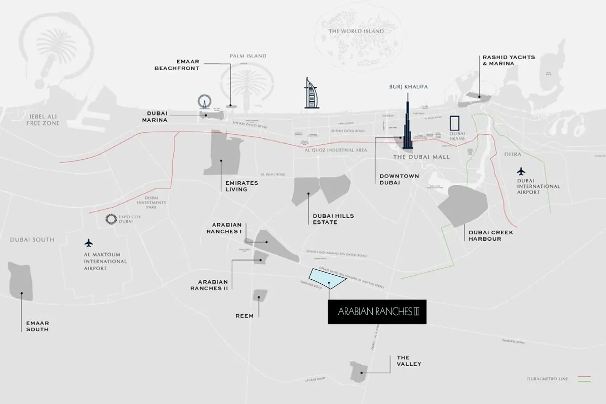 Raya at Arabian Ranches 3 Location