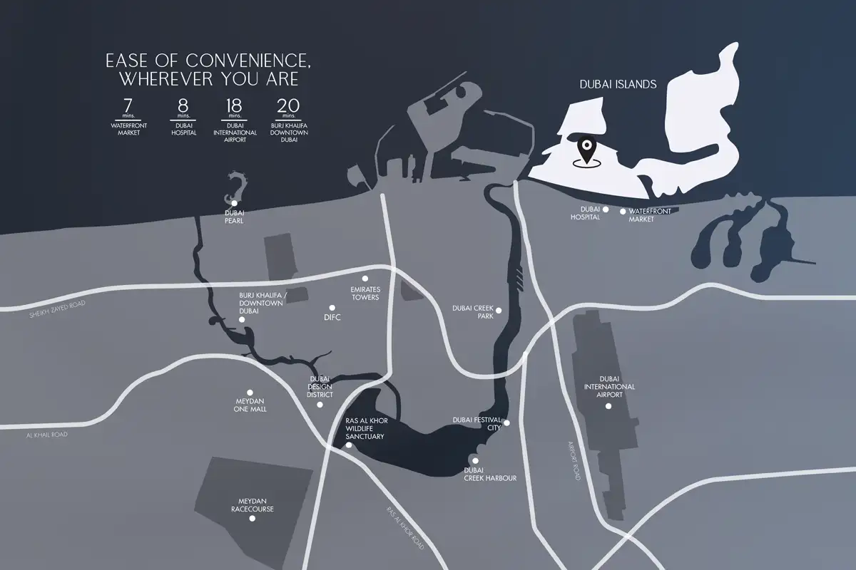 Seaside at Dubai Islands Location