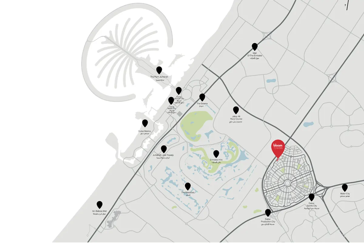 Bloom Towers at JVC Master Plan