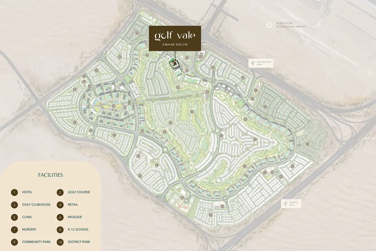 Golf Vale at Emaar South Master Plan