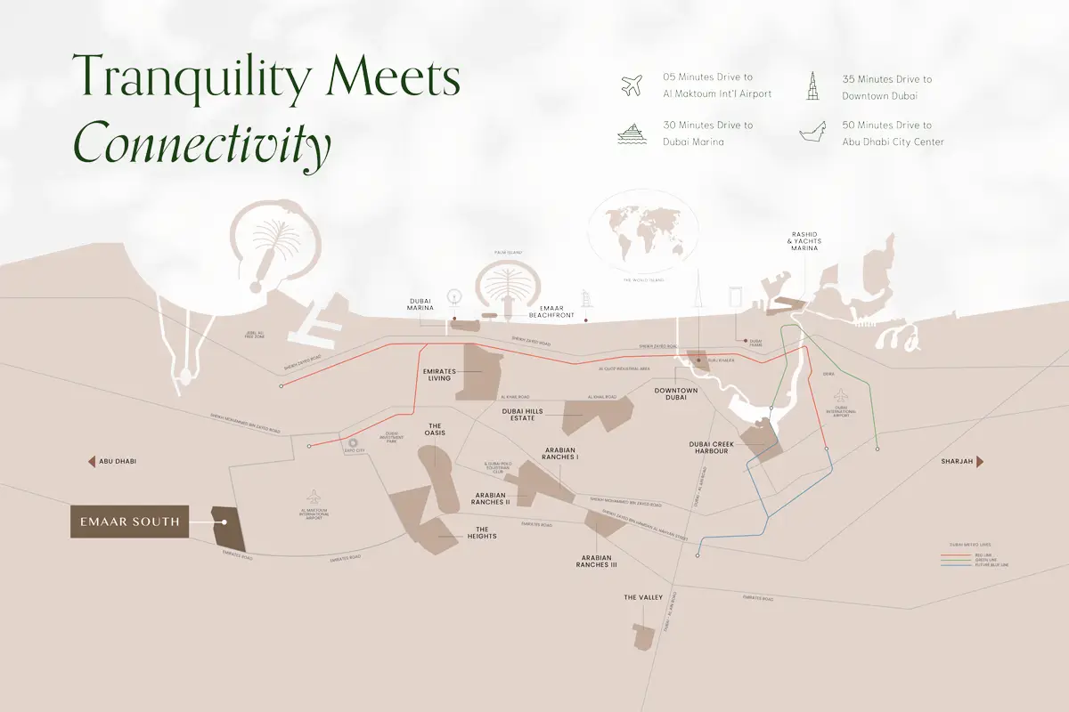 Golf Dale at Emaar South Location