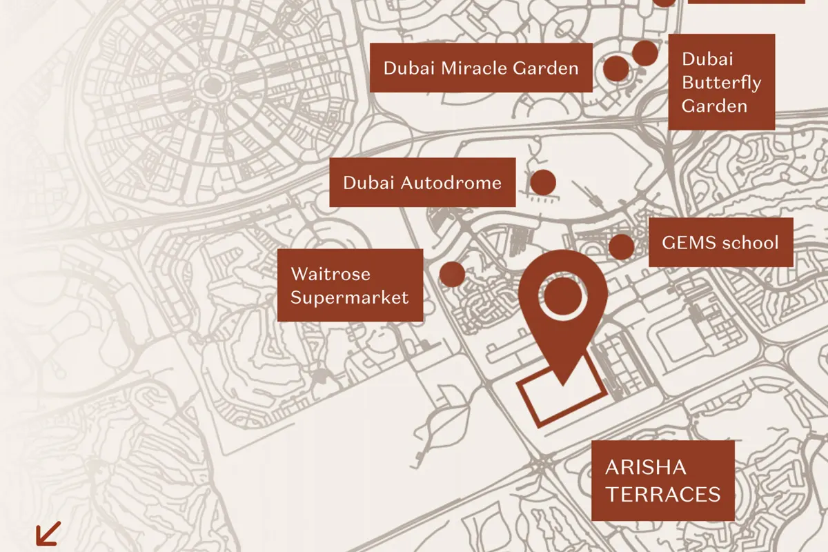 Arisha Terraces at Dubai Studio City Master Plan