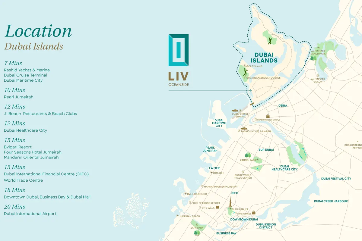 LIV Oceanside at Dubai Islands Location