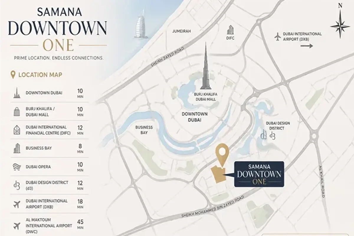 Samana Downtown One Location Image