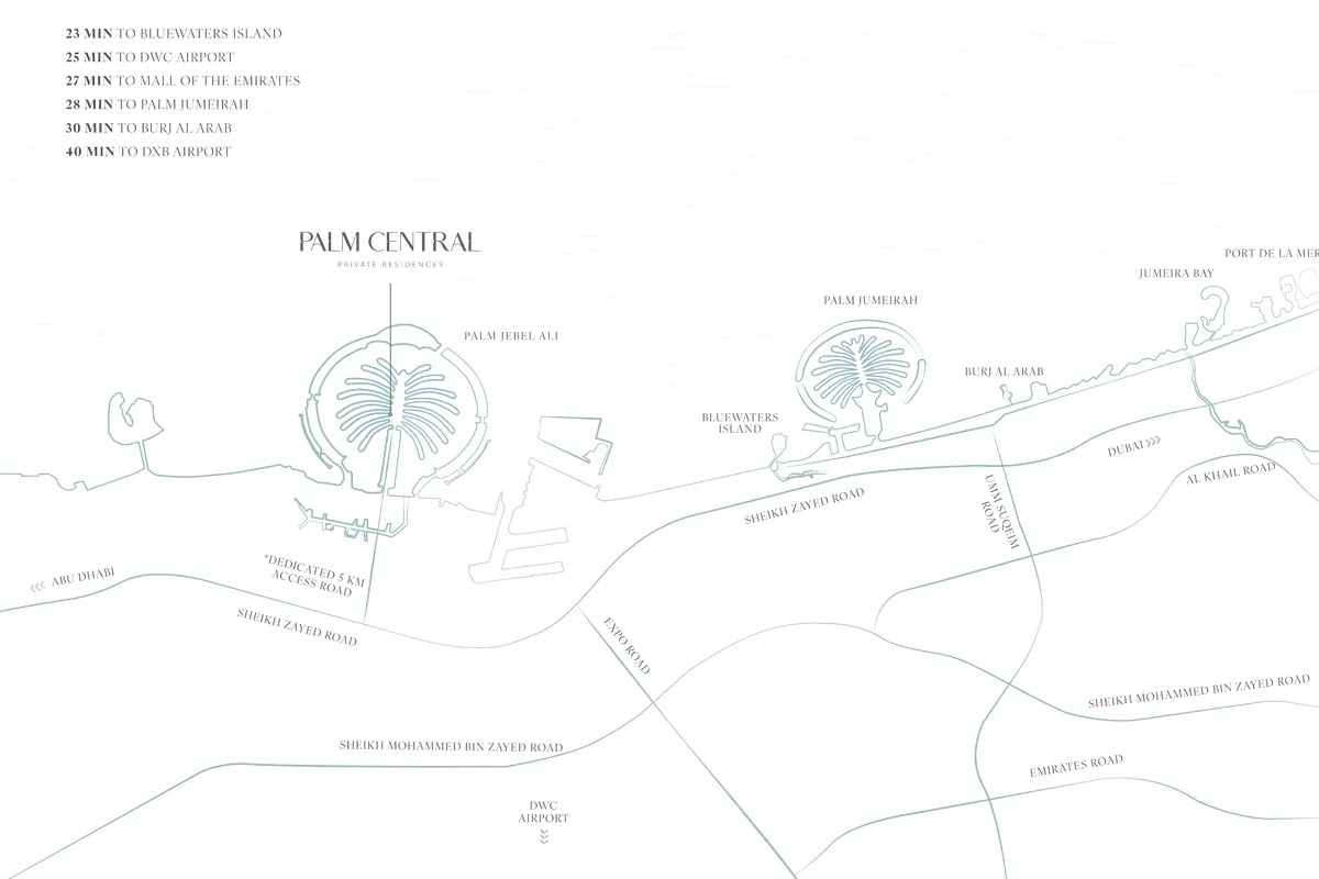 Palm Central Private Residences Location Image