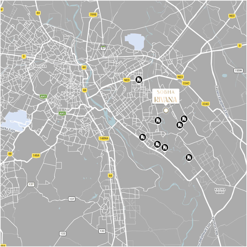 Sobha Rivana Location Image