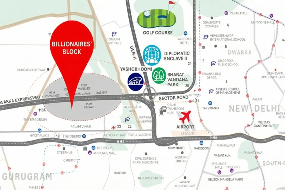 M3M Jacob & Co Gurgaon Location Image
