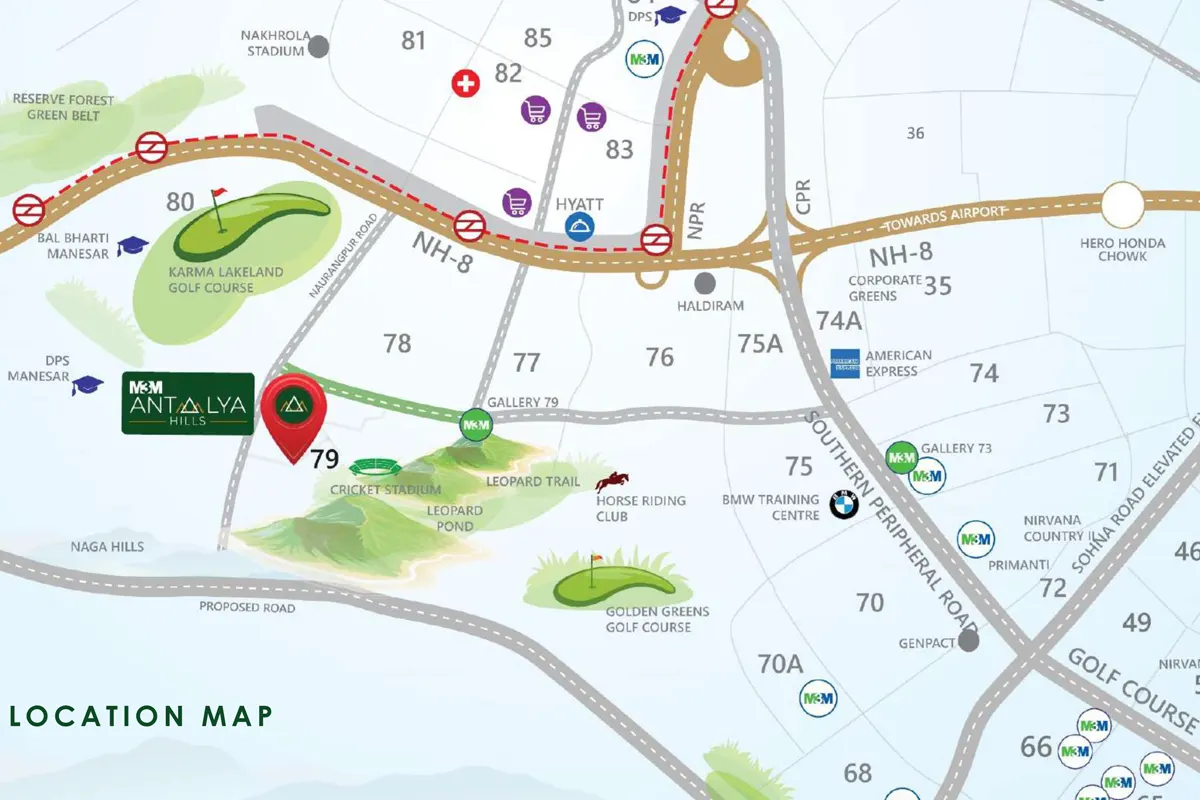 M3M Antalya Hills Location Image