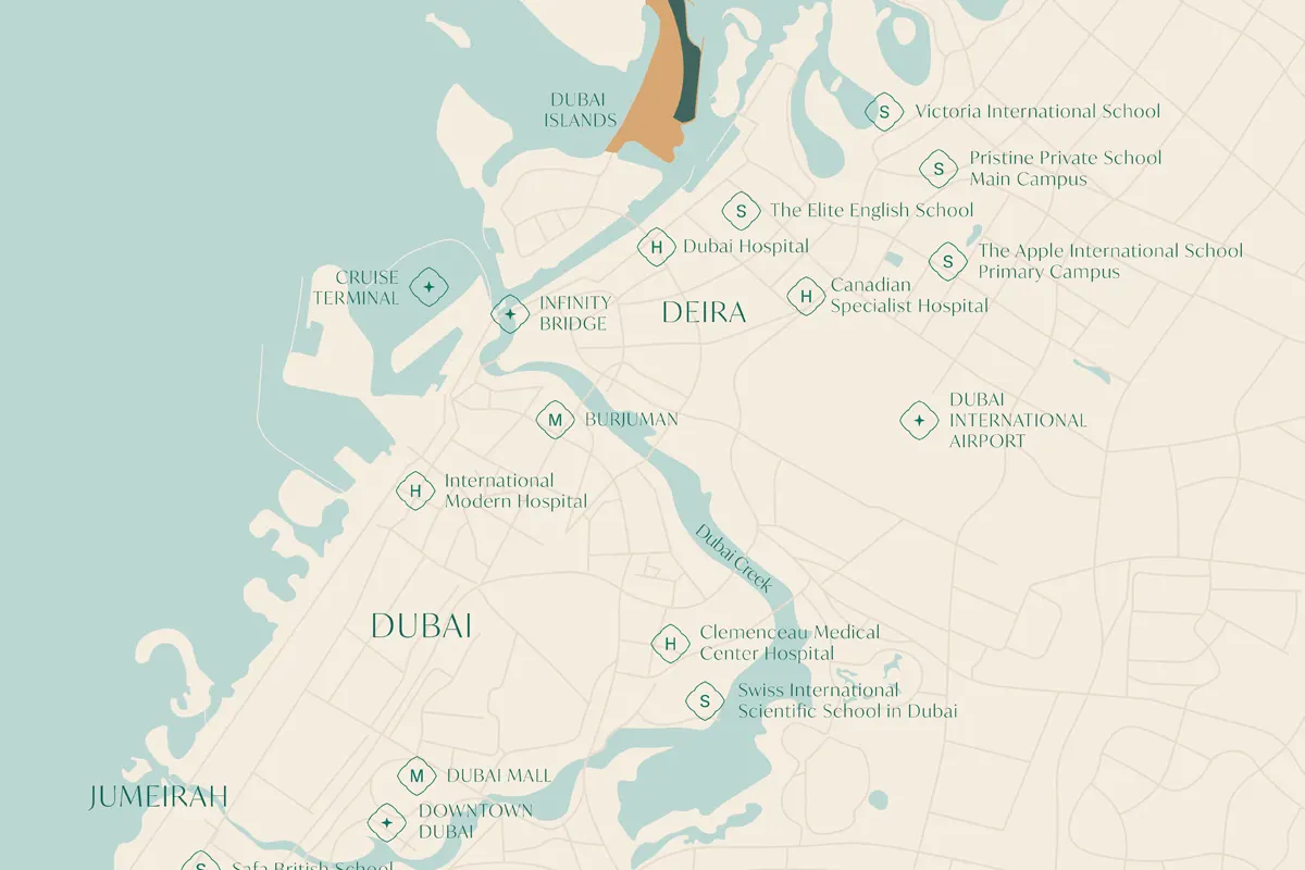 Bay Estate at Dubai Islands Location Image