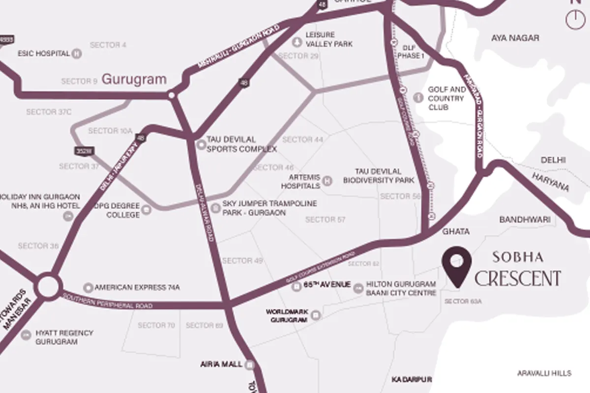 SOBHA Crescent Phase 2 Location Image