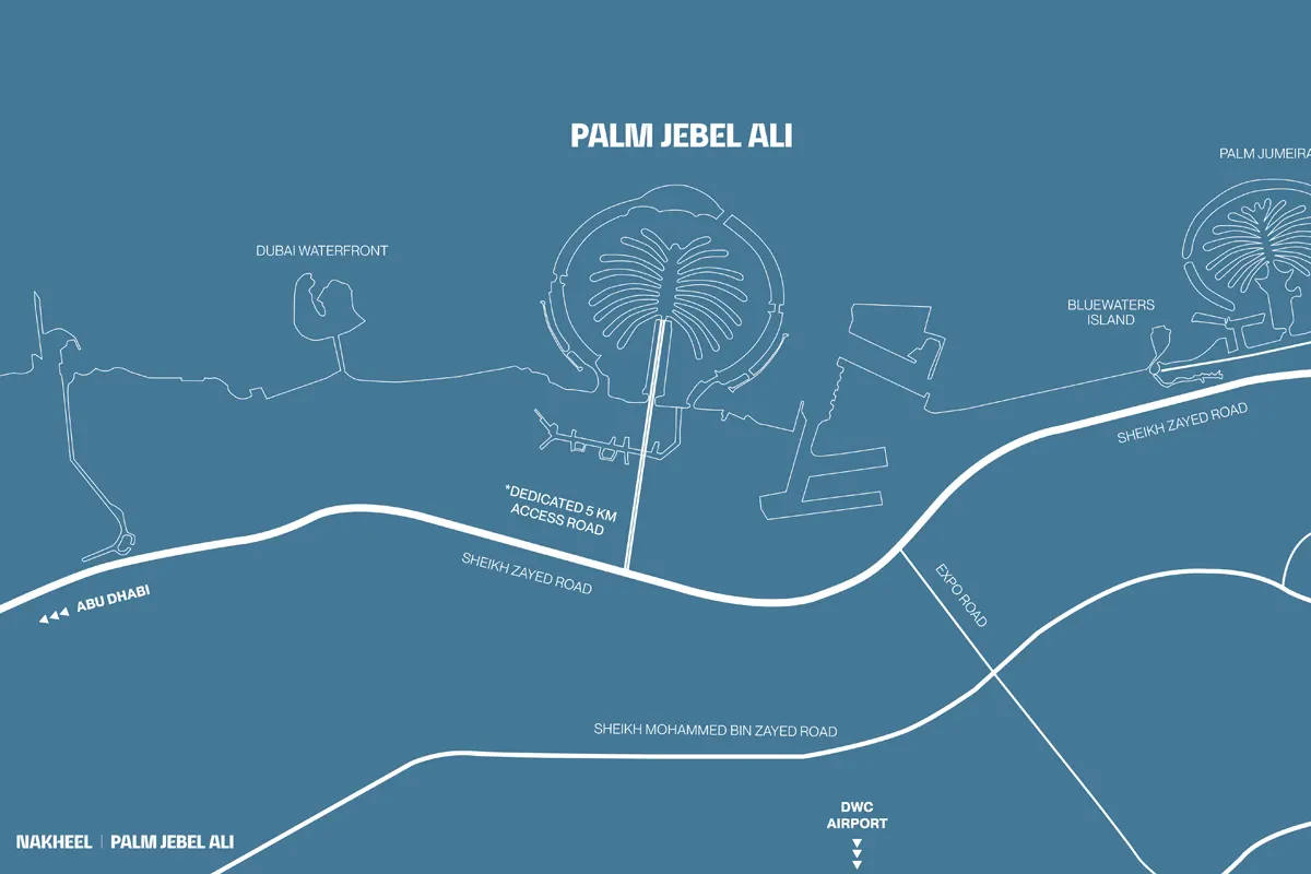 Palm Jebel Ali - Frond F Location Image
