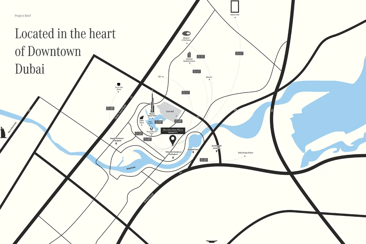 Mercedes Benz Places Office Towers Location Image