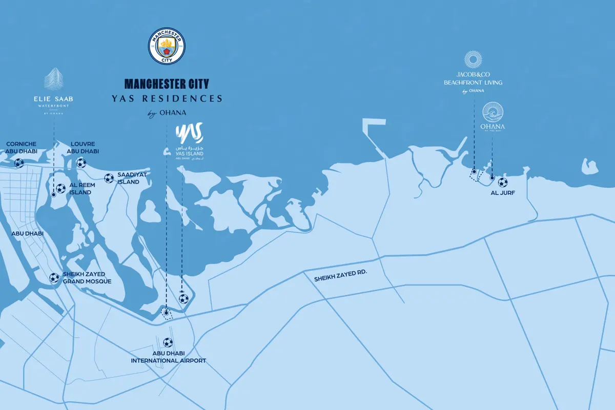 Manchester City Yas Residences Location Image