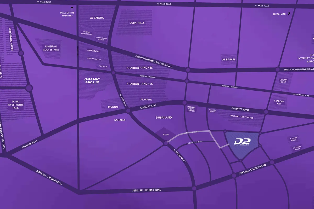 Damac Violet 2 Location Image