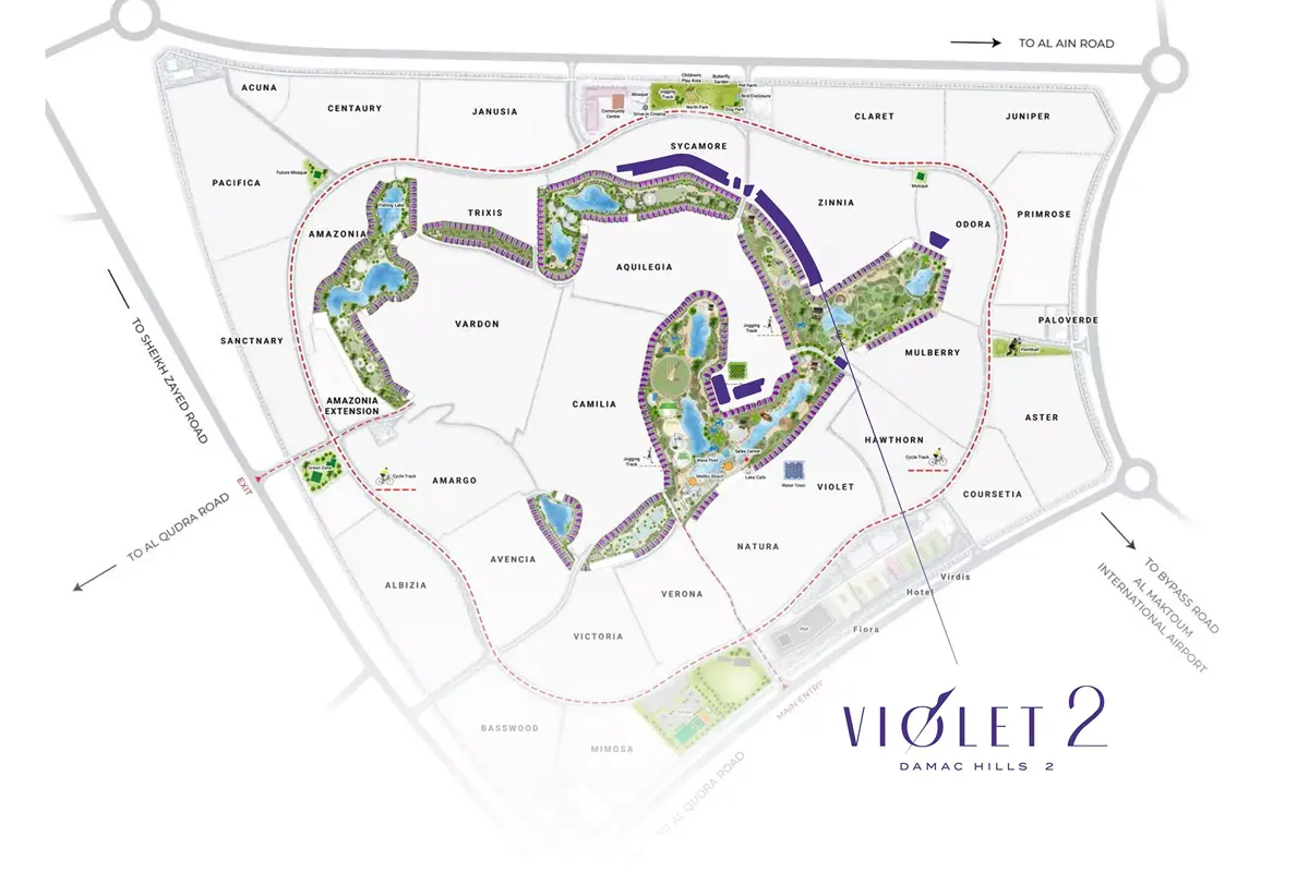 Damac Violet 2 Master Plan Image