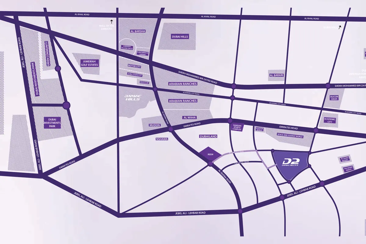Damac Violet 3 Location Image