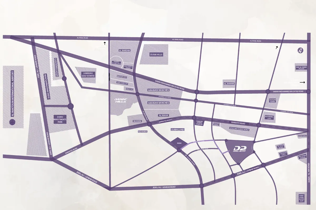 Damac Violet 4 Location Image