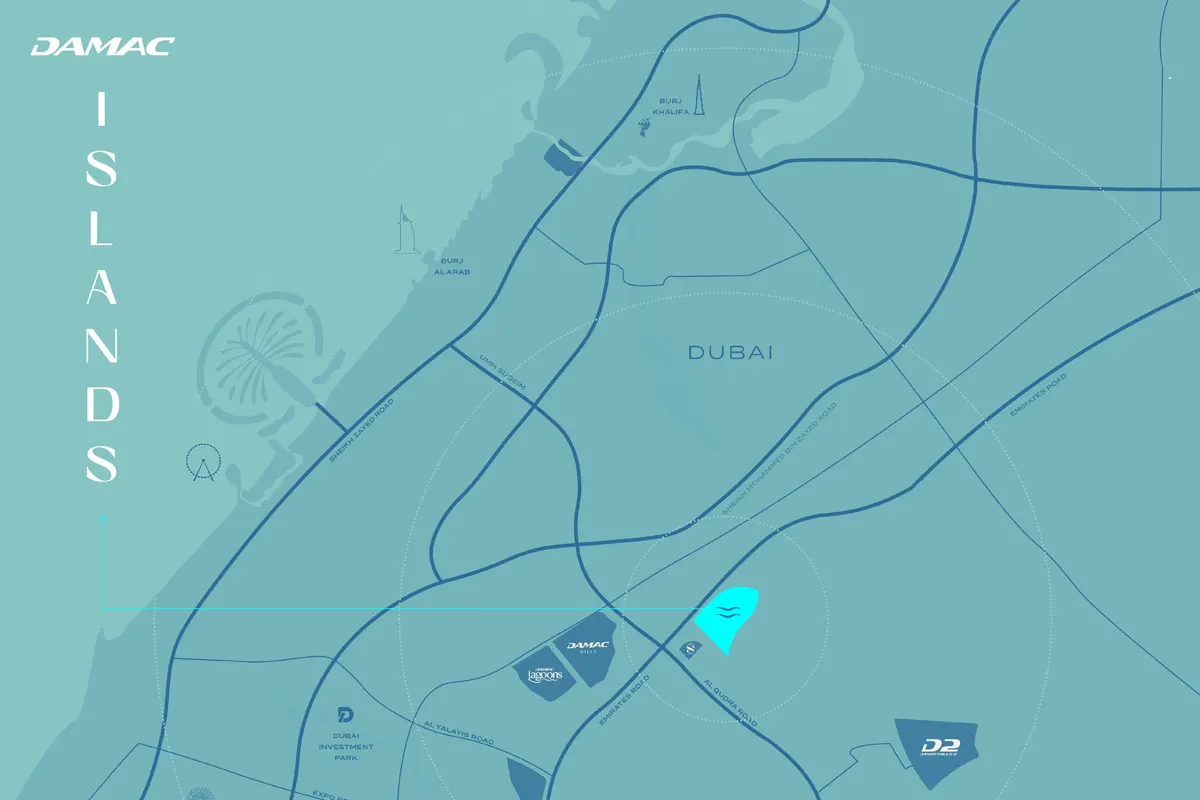 Bali at Damac Islands Location Image
