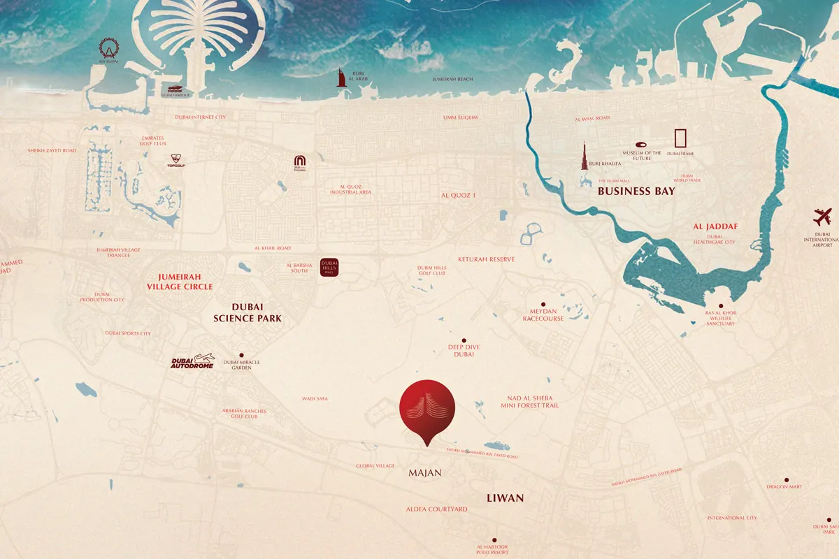 Binghatti Skyflame Location Image