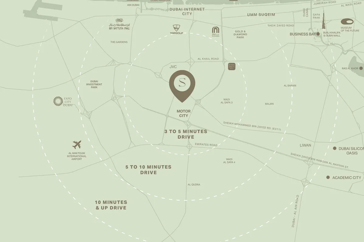 Binghatti Skyterraces Location Image